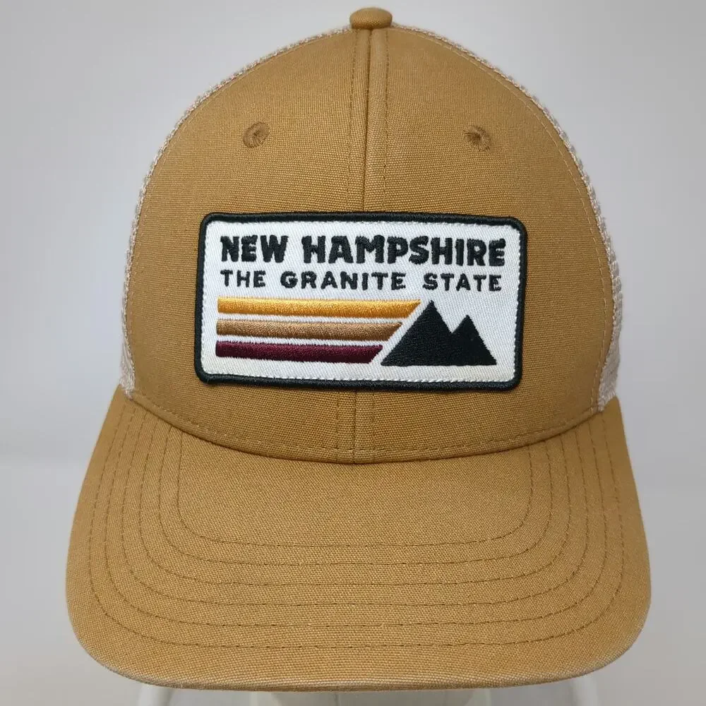 Granite State Apparel Trucker Hat Brown One Size New Hampshire Mountains Mesh